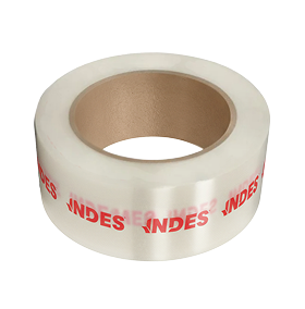 Cinta impresa de empaque transparente